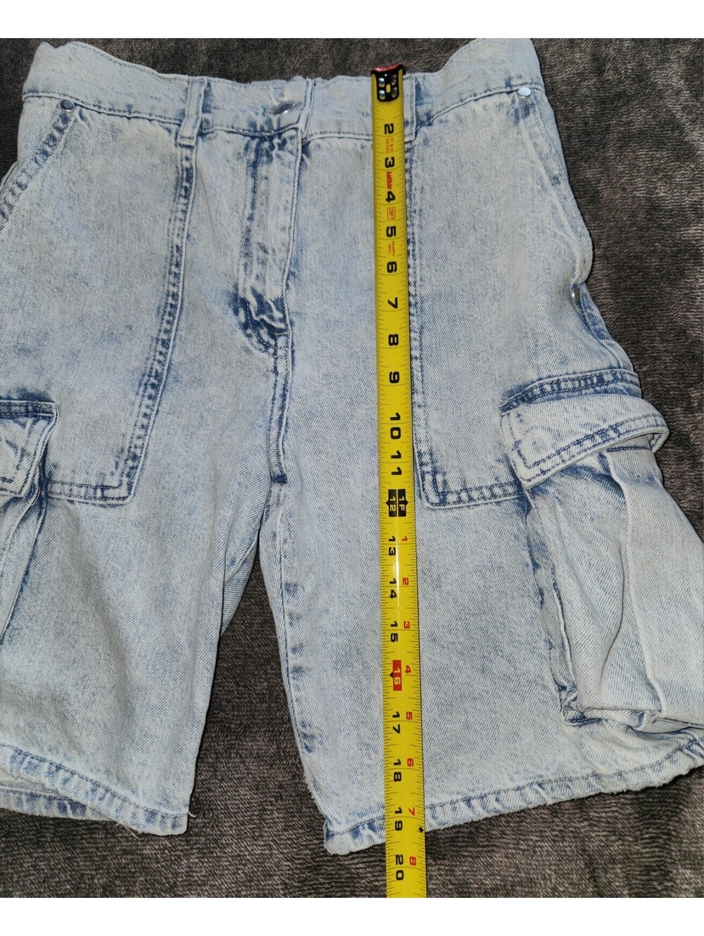 Anthropologie Pilcro Beachy Cargo Denim Shorts Size 27 Coastalcore Normcore - Picture 10 of 10